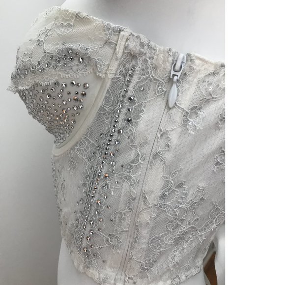 Bustier by VICTORIA'S SECRET and SWAROVSKI  Laced Corset Off-White Limited lace - Picture 3 of 4